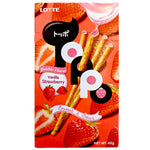 Lotte Toppo Strawberry Vanilla Flavour Pretzel Sticks 40g - AOS Express