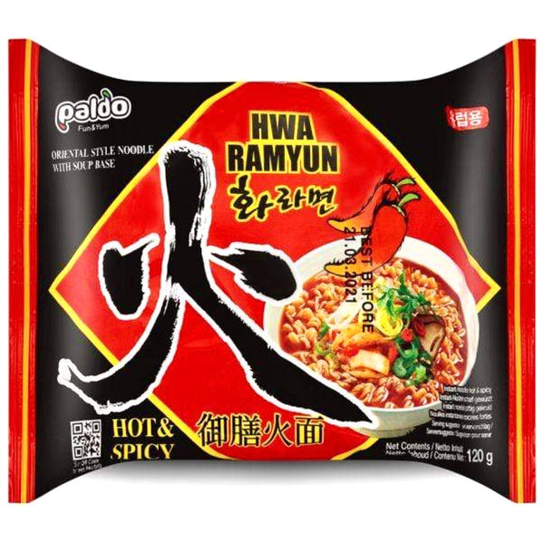 Paldo Hwa Ramyun Instant Noodles (Hot & Spicy)120g - AOS Express