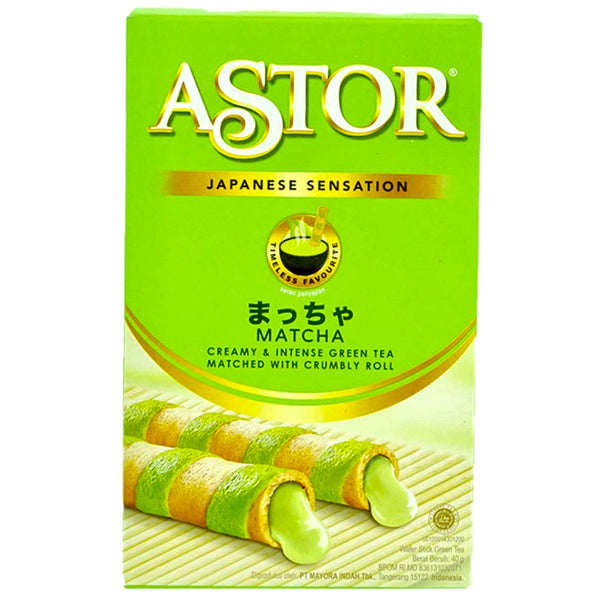 Astor Macha Flavor Wafer Sticks