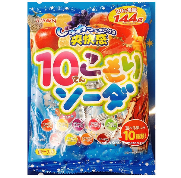 Ribon Tenkomori Soda Candies (10 Flavours) 144g