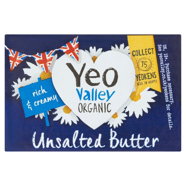 Yeo Valley Organic Unsalted Butter 250g - AOS Express