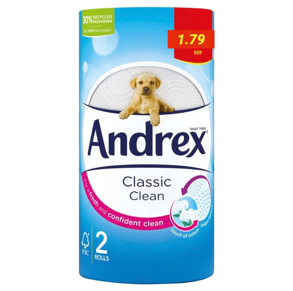 Andrex 2 Roll Classic Clean RRP 1.79