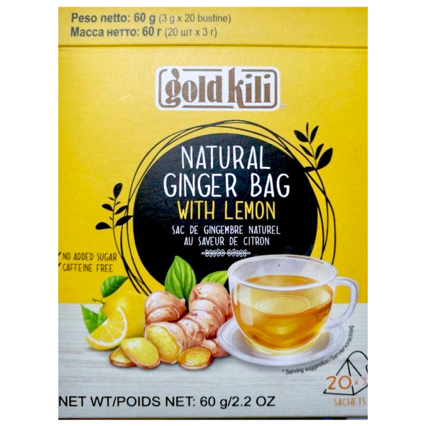 Gold Kili Natural Ginger Lemon Bag (3gx20 Sachets) 60g - AOS Express