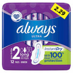 Always Ultra Long #2 Sanitary Towel Wings (12 Pads) - AOS Express