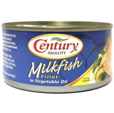 Century Tuna Milkfish Fillet in Vegetable Oil (Bangus) 184g - AOS Express