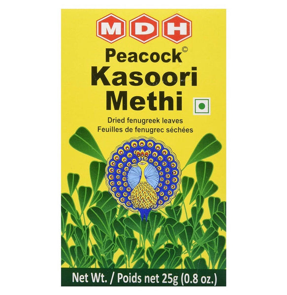 MDH Peacock Kasoori Methi (Dried Fenugreek Leaves) 25g - AOS Express