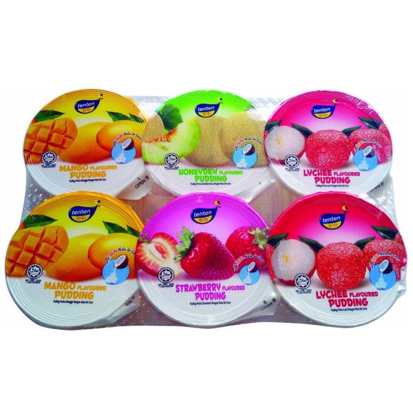 Ten Ten Mixed Fruit Flavour Jelly Pudding with Nata De Coco (6x80g) 480g - Asian Online Superstore UK