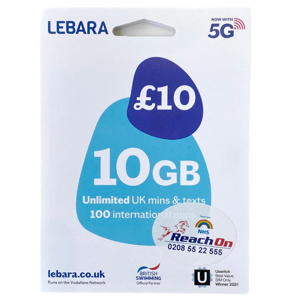 Sim Card Lebara 10GB Data - AOS Express