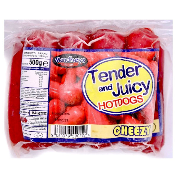 Mandhey’s Manyaman Tender & Juicy Cheezy Hotdogs 500g - AOS Express