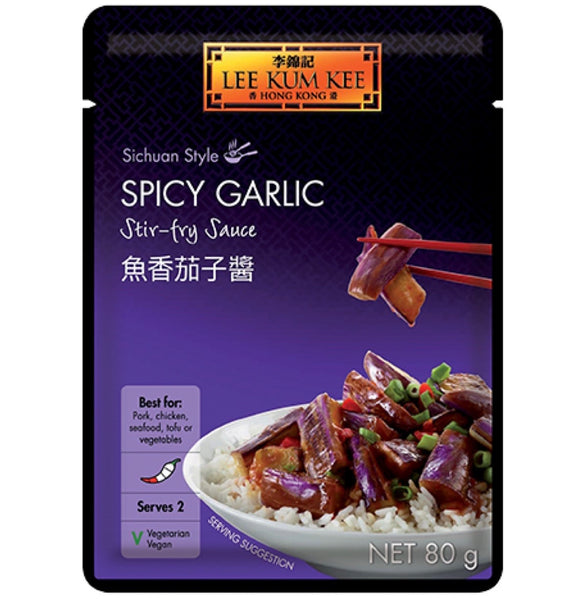 Lee Kum Kee Spicy Garlic Stir-fry Sauce (Aubergine - Sichuan Style) 80g - AOS Express