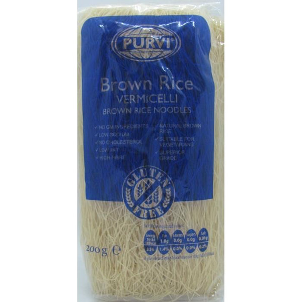 PURVI Brown Rice Vermicelli Noodles 200g - AOS Express