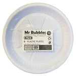 Mr Bubbles 9” Plastic Plates 8 Pack